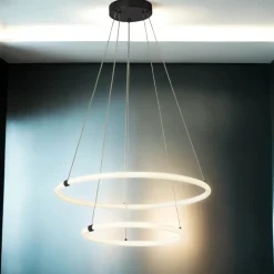 Searchlight LED Kronleuchter Schwarz matt Weiß 3000 K Ø 59 cm* Hängelampen|Led Lampen