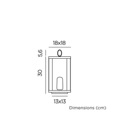 Newgarden LED Laterne Akku Dimmer Fernbedienung H: 30 cm IP54 kabellos* Led Außenleuchten|Moderne Außenleuchten