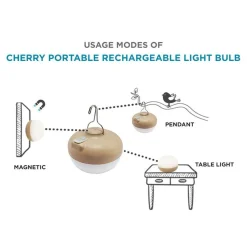 Newgarden LED Leuchtmittel Akku USB Haken Magnet Ø 11 cm Fernbedienung CHERRY* Leuchtmittel|Kabellose Und Akku-Leuchten