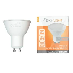 New Easylight LED Leuchtmittel GU10 Fassung 3 Watt 3000 K 260 lm - LM10048
