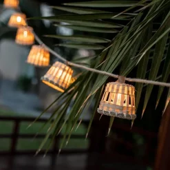 Clearance Newgarden LED Lichterkette außen Bambus Lampenschirme 2700 K IP44