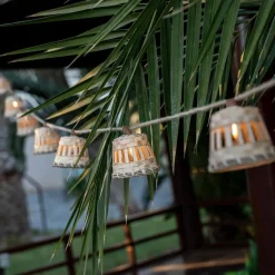 Clearance Newgarden LED Lichterkette außen Bambus Lampenschirme 2700 K IP44