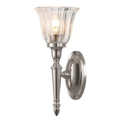Discount Elstead LED Messinglampe Badezimmer in Nickel IP44 rostfrei