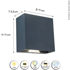 Online Eco-Light LED Outdoor Wandleuchte Aluminium 4000 K IP54 Up Down