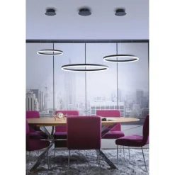 Discount Paul Neuhaus LED Pendelleuchte Anthrazit dimmbar 3000 K Ø60 cm Ring