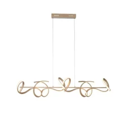 Just Light LED Pendelleuchte dimmbar 10 W 3000 K in Messing matt* Hängelampen|Bürolampen