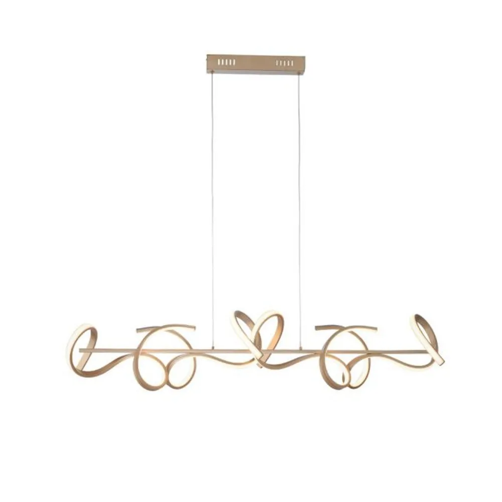 Just Light LED Pendelleuchte dimmbar 10 W 3000 K in Messing matt* Hängelampen|Bürolampen