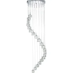 Searchlight LED Pendelleuchte Glas Metall B:45 cm 3 W 20-flammig* Bürolampen|Wohnzimmerlampen