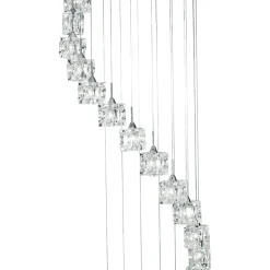 Searchlight LED Pendelleuchte Glas Metall B:45 cm 3 W 20-flammig* Bürolampen|Wohnzimmerlampen