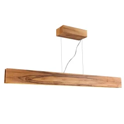 Elstead LED Pendelleuchte Holz Furnier Teak 3000 K 127 cm lang* Hängelampen|Wohnzimmerlampen