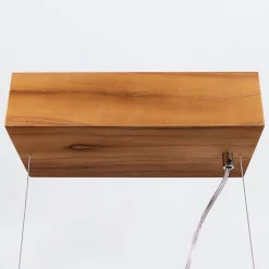 Elstead LED Pendelleuchte Holz Furnier Teak 3000 K 127 cm lang* Hängelampen|Wohnzimmerlampen