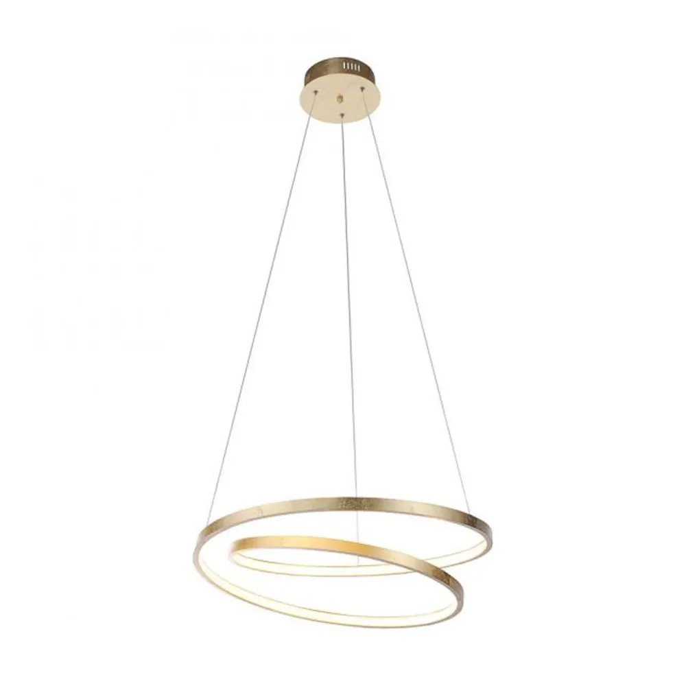Paul Neuhaus LED Pendelleuchte in Blattgold B:55 cm 4000 lm dimmbar* Hängelampen|Wohnzimmerlampen