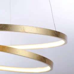Paul Neuhaus LED Pendelleuchte in Blattgold B:55 cm 4000 lm dimmbar* Hängelampen|Wohnzimmerlampen