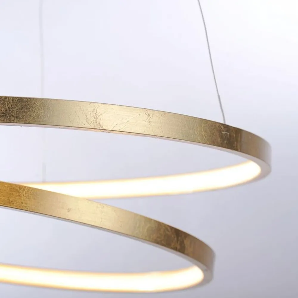 Paul Neuhaus LED Pendelleuchte in Blattgold B:55 cm 4000 lm dimmbar* Hängelampen|Wohnzimmerlampen