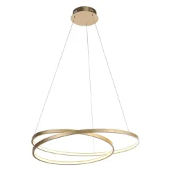 Paul Neuhaus LED Pendelleuchte in Blattgold L:72 cm 3000 K dimmbar* Hängelampen|Bürolampen