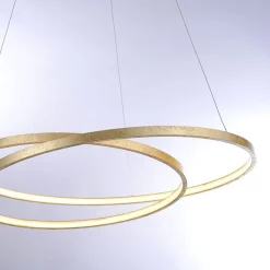 Paul Neuhaus LED Pendelleuchte in Blattgold L:72 cm 3000 K dimmbar* Hängelampen|Bürolampen