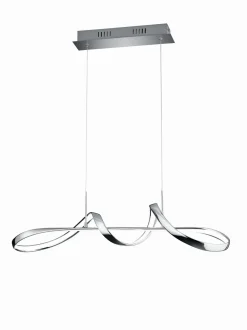Best Trio Reality LED Pendelleuchte in Chrom dimmbar L:81 cm 37 W 4500 lm