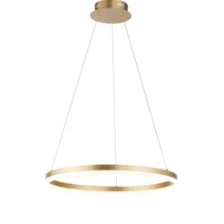 Paul Neuhaus LED Pendelleuchte in Messing dimmbar 3000 K Ø60 cm Ring* Hängelampen|Bürolampen