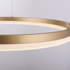 Paul Neuhaus LED Pendelleuchte in Messing dimmbar 3000 K Ø60 cm Ring* Hängelampen|Bürolampen
