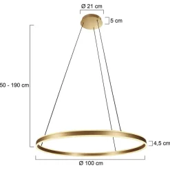 Clearance Steinhauer LED Pendelleuchte Metall Kunststoff Ø100 cm 80 W 2700 K