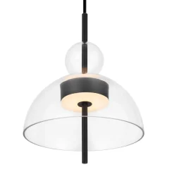 Sale Maytoni LED Pendelleuchte Metall Glas H: max. 348 cm Schwarz