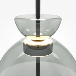 Maytoni LED Pendelleuchte Metall Rauchglas H: max. 348 cm BRUNO* Hängelampen|Led Lampen