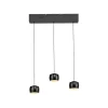 New Just Light LED Pendelleuchte Metall warmweiß 60 cm 800 lm Schwarz