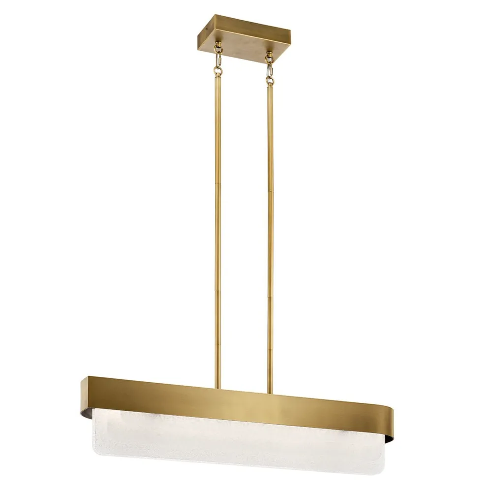 Elstead LED Pendelleuchte Metall Glas L: 92,5 cm in Messing* Hängelampen|Led Lampen