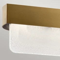 Elstead LED Pendelleuchte Metall Glas L: 92,5 cm in Messing* Hängelampen|Led Lampen