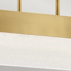 Elstead LED Pendelleuchte Metall Glas L: 92,5 cm in Messing* Hängelampen|Led Lampen