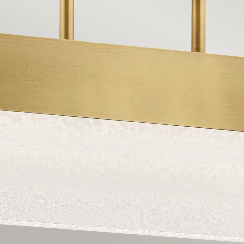 Elstead LED Pendelleuchte Metall Glas L: 92,5 cm in Messing* Hängelampen|Led Lampen