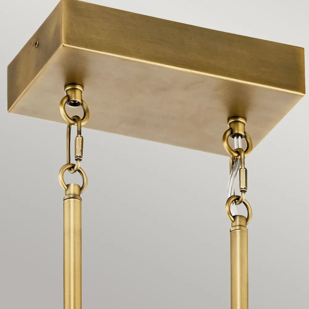 Elstead LED Pendelleuchte Metall Glas L: 92,5 cm in Messing* Hängelampen|Led Lampen