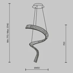 Discount Maytoni LED Pendelleuchte Metall warmweiß 3000 K 3300 lm Modern