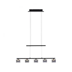Sale Paul Neuhaus LED Pendelleuchte Rauchglas blendarm 80 cm lang 20 W