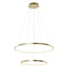 Discount Just Light LED Pendelleuchte Ringe in Gold Metall Ø50 cm 3000 K