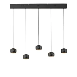 Just Light LED Pendelleuchte Schwarz Metall warmweiß 3000 K 110 cm* Hängelampen|Bürolampen