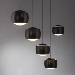 Just Light LED Pendelleuchte Schwarz Metall warmweiß 3000 K 110 cm* Hängelampen|Bürolampen