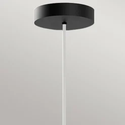 Hot Elstead LED Pendelleuchte Schwarz Weiß verstellbar aus Metall Glas