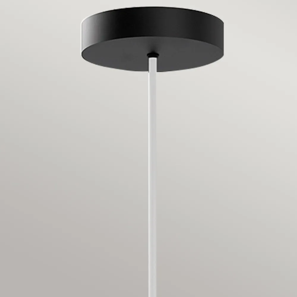 Hot Elstead LED Pendelleuchte Schwarz Weiß verstellbar aus Metall Glas