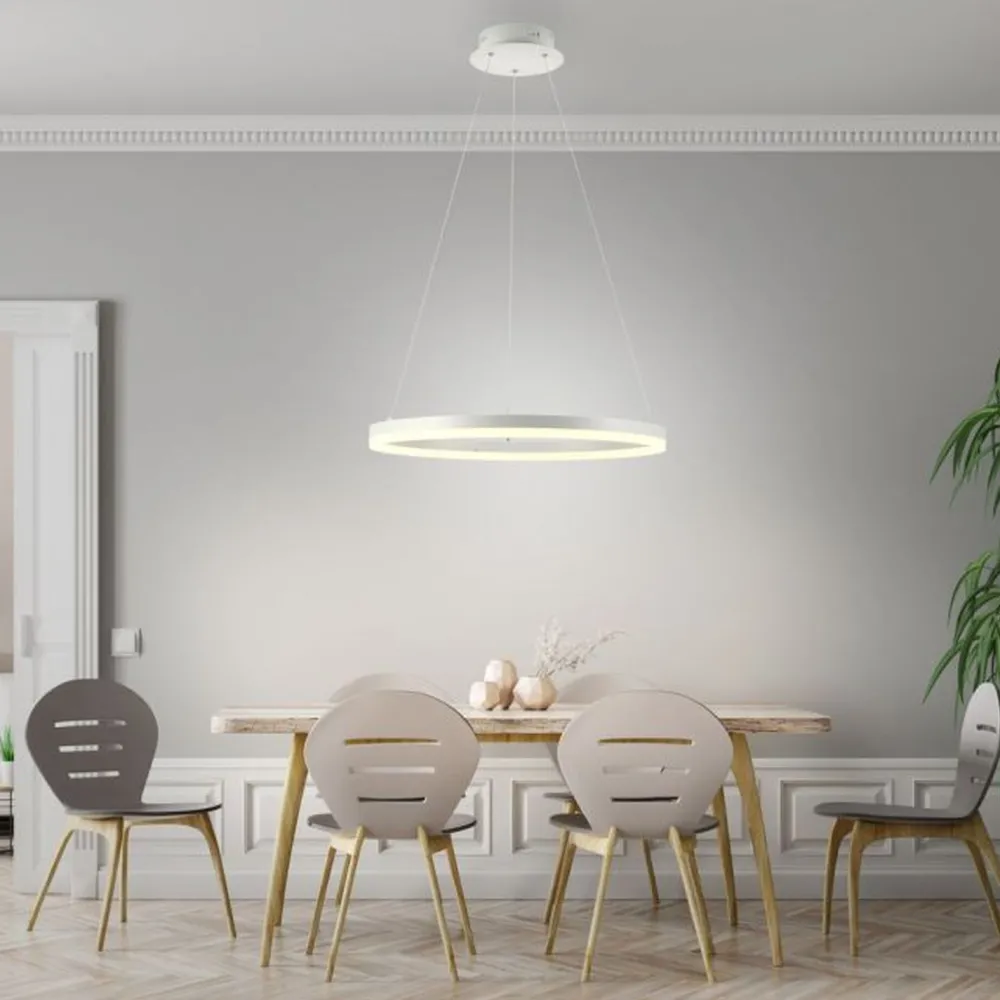 Paul Neuhaus LED Pendelleuchte Weiß dimmbar 38 W 3000 K Ø60 cm Ring* Hängelampen|Bürolampen