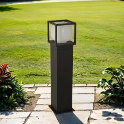 Discount Searchlight LED Pollerleuchte 65 cm IP54 Schwarz Weiß 3000 K 746 lm