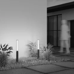 Maytoni LED Pollerleuchte Glas Aluminium IP65 750 lm 78,5 cm* Wegeleuchten|Led Außenleuchten