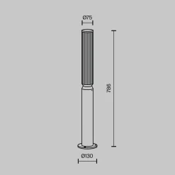 Maytoni LED Pollerleuchte Glas Aluminium IP65 750 lm 78,5 cm* Wegeleuchten|Led Außenleuchten