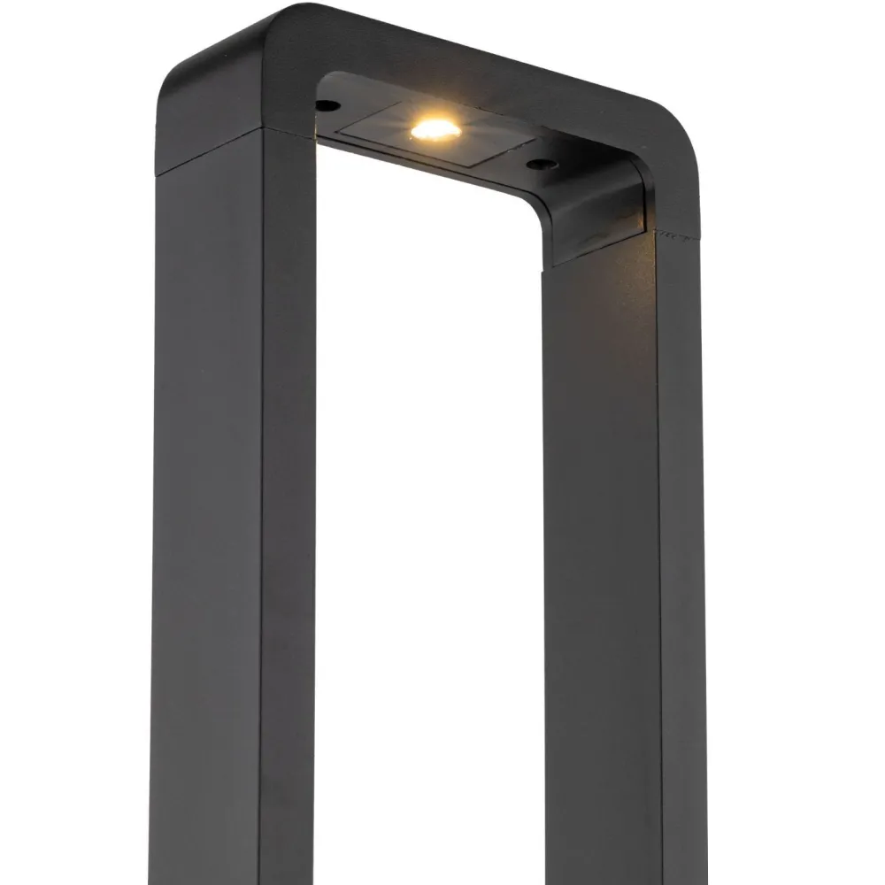 TK Lighting LED Pollerleuchte Metall 80 cm hoch IP54 Schwarz 3000 K* Metall Lampen|Wegeleuchten