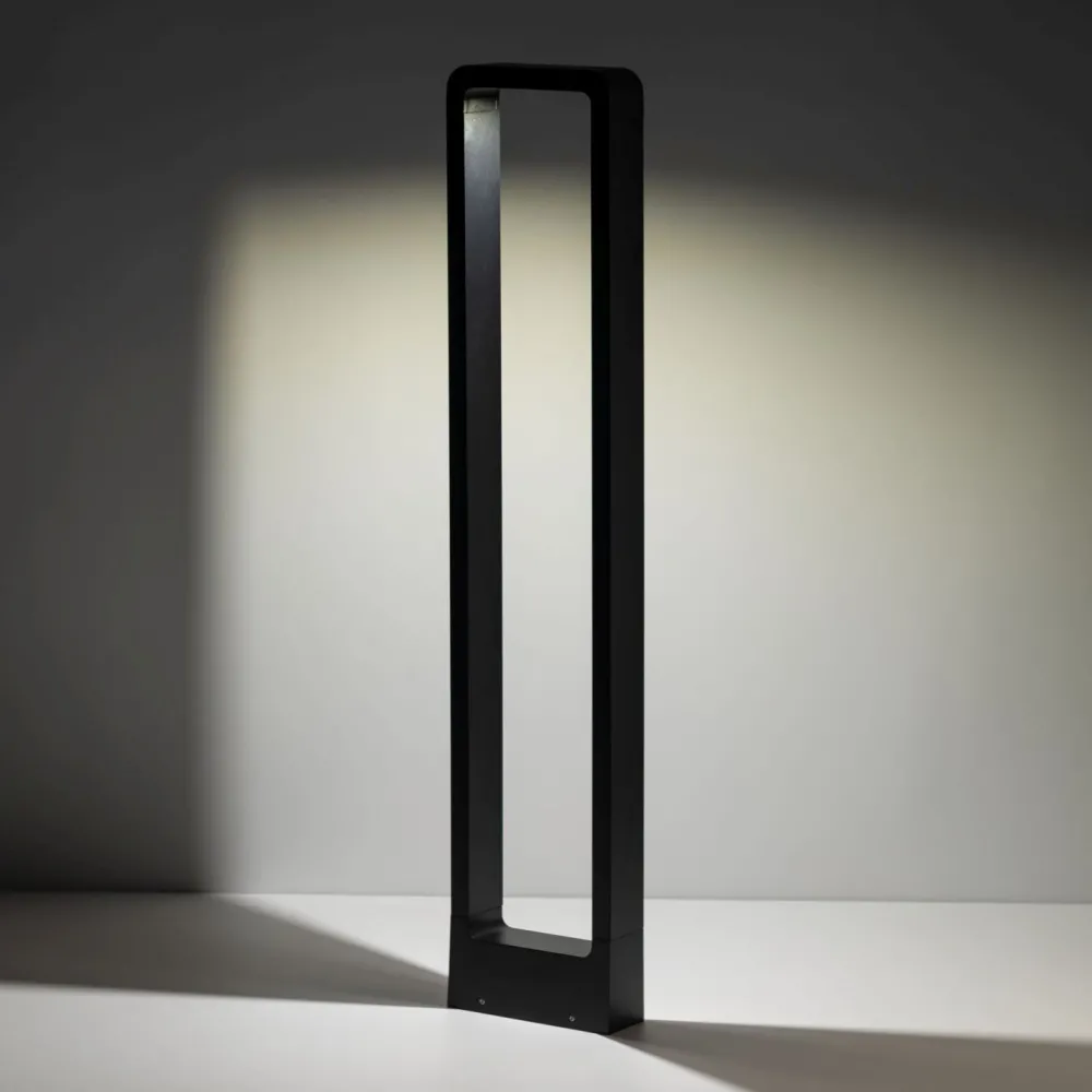 TK Lighting LED Pollerleuchte Metall 80 cm hoch IP54 Schwarz 3000 K* Metall Lampen|Wegeleuchten