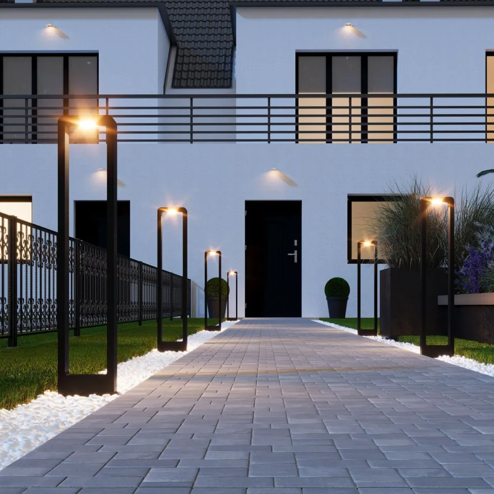 TK Lighting LED Pollerleuchte Metall 80 cm hoch IP54 Schwarz 3000 K* Metall Lampen|Wegeleuchten