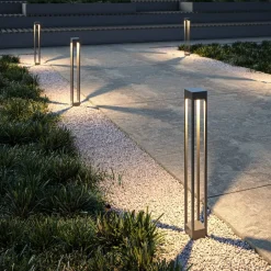 Discount Maytoni LED Pollerleuchte Metall IP65 100 cm Graphit eckig