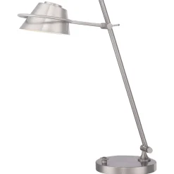 Elstead LED Schreibtischlampe dimmbar Metall in Nickel 51 cm* Led Lampen|Tischlampen