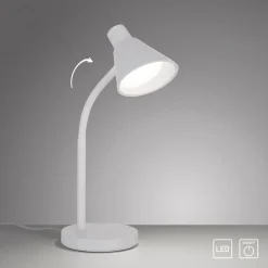 Sale Just Light LED SchreibTischlampe Metall 38 cm Weiß 600 lm Modern