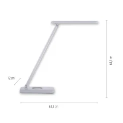 Outlet Just Light LED SchreibTischlampe Weiß Touch 61,5 cm 5 W flexibel